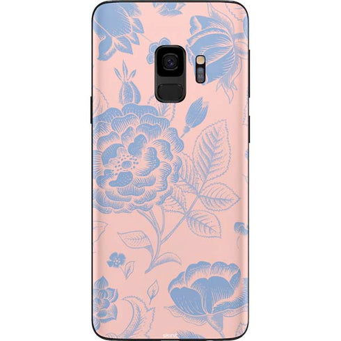Rose Quartz & Serenity Floral Galaxy S9 Skin